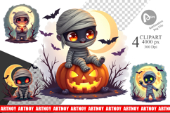 Halloween Mummy Wrap Clipart Product Image 1