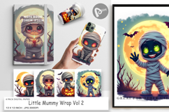 Digital Paper Halloween Mummy Wrap Product Image 1