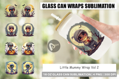 Glass Can Halloween Mummy Wrap Product Image 1