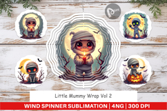 Wind Spinner Halloween Mummy Wrap Product Image 1