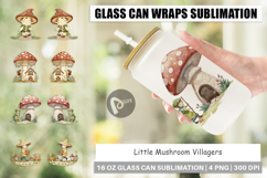 Glass Can Mushroom Village Friends Product Image 1