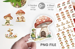 Mushroom Village Friends Sticker Product Image 1