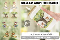 Glass Can Mushroom Village Friends Product Image 1