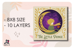3D Little Prince Fairytale Shadow box SVG Papercut template Product Image 2