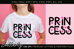 Princess Hearts SVG for Cricut Queen T-shirt Mug Tote Pillow Product Image 1