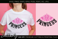 Princess SVG Little Princess Baby Girl T-shirt Pillow Design Product Image 1