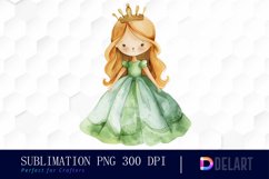Little Princess Watercolor Clipart Product Image 1