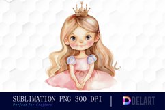 Little Princess Watercolor Clipart Product Image 1