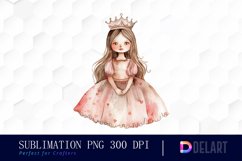 Little Princess Watercolor Clipart Product Image 1