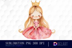 Little Princess Watercolor Clipart Product Image 1