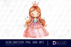 Little Princess Watercolor Clipart Product Image 1
