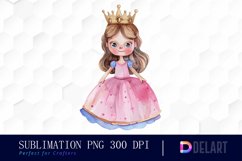 Little Princess Watercolor Clipart Product Image 1