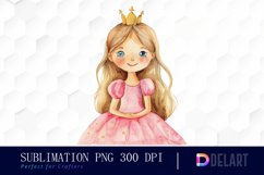 Little Princess Watercolor Clipart Product Image 1