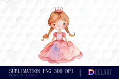 Little Princess Watercolor Clipart Product Image 1