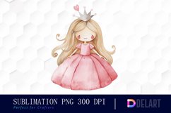 Little Princess Watercolor Clipart Product Image 1