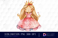 Little Princess Watercolor Clipart Product Image 1