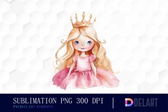 Little Princess Watercolor Clipart Product Image 1