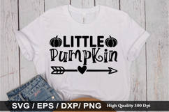 Little Pumpkin SVG - Fall Quotes Design Product Image 1
