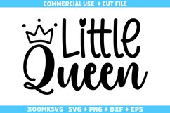 Little Queen SVG | Baby Sayings SVG | Baby Shirt SVG Product Image 1