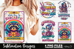 Funny Skeletons Sarcastic Retro PNG Sublimation Product Image 2
