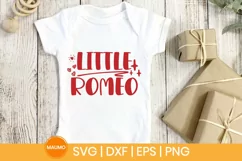 Little Romeo | Baby toddler valentine svg quote Product Image 2