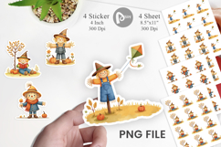 Cozy Little Scarecrows Sticker Product Image 1