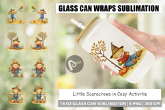 Glass Can Cozy Little Scarecrows Product Image 1