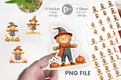 Cozy Little Scarecrows Sticker Product Image 1