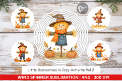 Wind Spinner Cozy Little Scarecrows Product Image 1