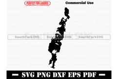 Little Sebago Lake Maine Map SVG PNG DXF EPS PDF Product Image 1