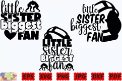 Little Sister Biggest Fan SVG | Wrestling SVG | Sport SVG Product Image 1