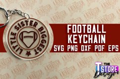 Football SVG Keychain | Round Keychain Design | Funny Quotes Product Image 1