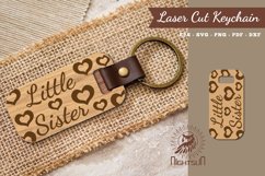 Little Sister Laser Cut Keychain Product Image 1