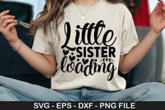 Pregnancy SVG Design - Little sister loading Product Image 5