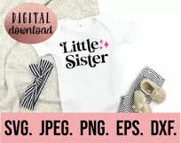 Little Sister - Big Sister - Middle Sister Matching SVG Product Image 5