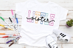 Little Sister SVG - Sister Squad New Baby Girl Announcement Product Image 3