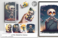 Digital Paper Halloween Skeleton Dance Product Image 1
