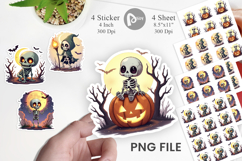 Halloween Skeleton Dance Sticker Product Image 1