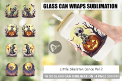 Glass Can Halloween Skeleton Dance Product Image 1