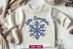 Little Snowflake Baby SVG PNG | Cute Winter Christmas Design Product Image 1
