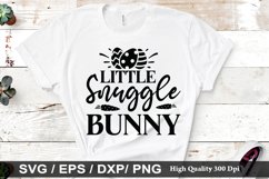Little Snuggle bunny SVG - Easter Design Product Image 1