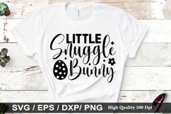 Little Snuggle bunny SVG - Easter Design Product Image 1
