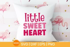 Little sweet heart| Baby valentine svg quote Product Image 2