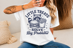 Little Treats Solve Big Problems SVG,Funny Raccoon Design Product Image 2