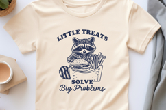 Little Treats Solve Big Problems SVG, Cute Raccoon Burger Product Image 2