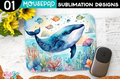 Little whale Mousepad Sublimation Design PNG