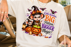 Little Witch's Big Potion PNG, Witch Mouse Halloween Product Image 2