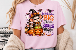 Little Witch's Big Potion PNG, Witch Mouse Halloween Product Image 3