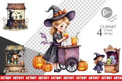 Witch Market Night Clipart Product Image 1