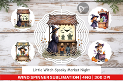 Wind Spinner Witch Market Night Product Image 1